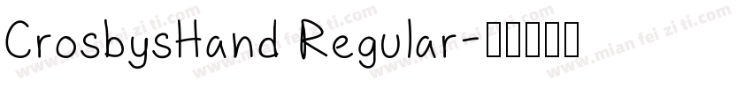 CrosbysHand Regular字体转换